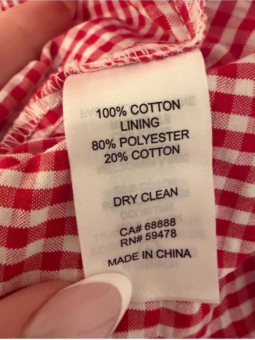House of Harlow 1960 Gingham Seersucker Smocked Maxi Dress Red White M NWT - Picture 9 of 9